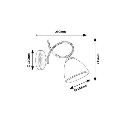 Brilagi - Seinavalgusti FRED 1xE27/60W/230V kuldne
