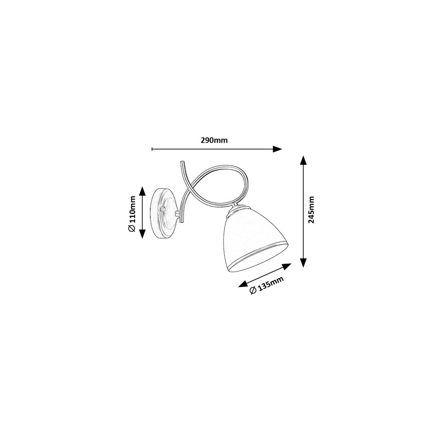 Brilagi - Seinavalgusti FRED 1xE27/60W/230V kuldne