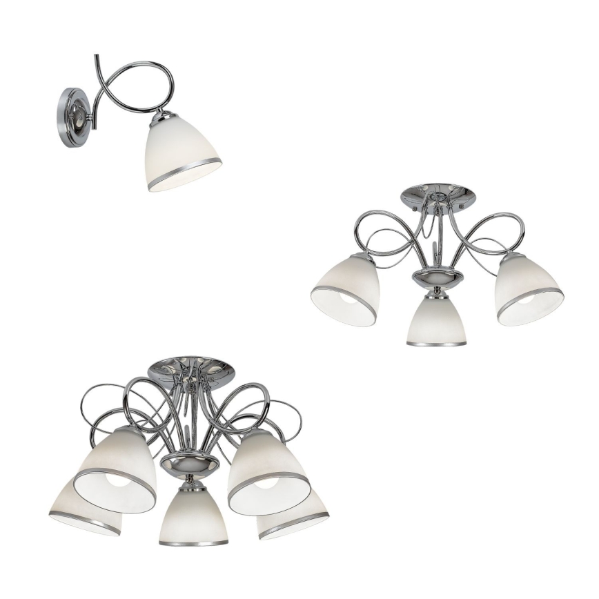 Brilagi - Seinavalgusti FRED 1xE27/60W/230V läikiv kroom