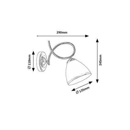 Brilagi - Seinavalgusti FRED 1xE27/60W/230V läikiv kroom
