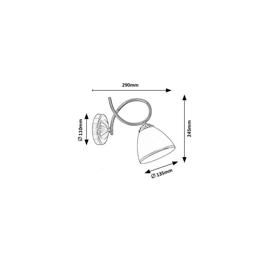 Brilagi - Seinavalgusti FRED 1xE27/60W/230V pronksine