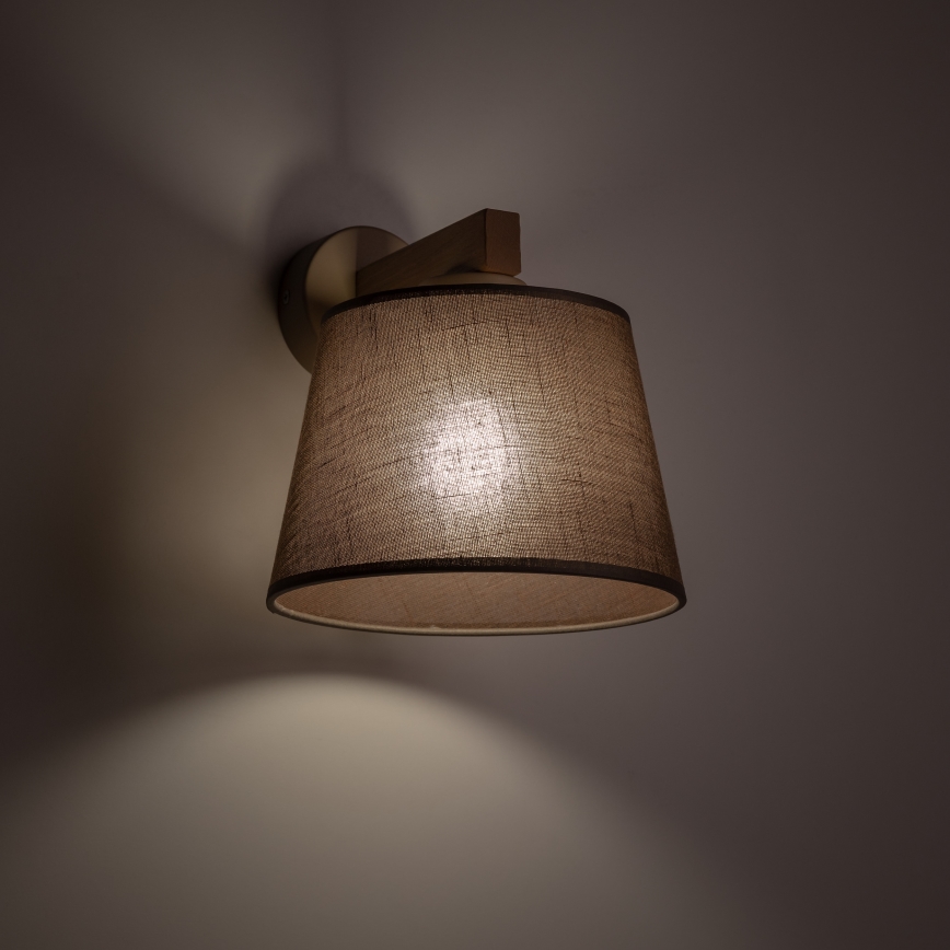 Brilagi - Seinavalgusti LATTE SABIA 1xE27/15W/230V mänd/pruun