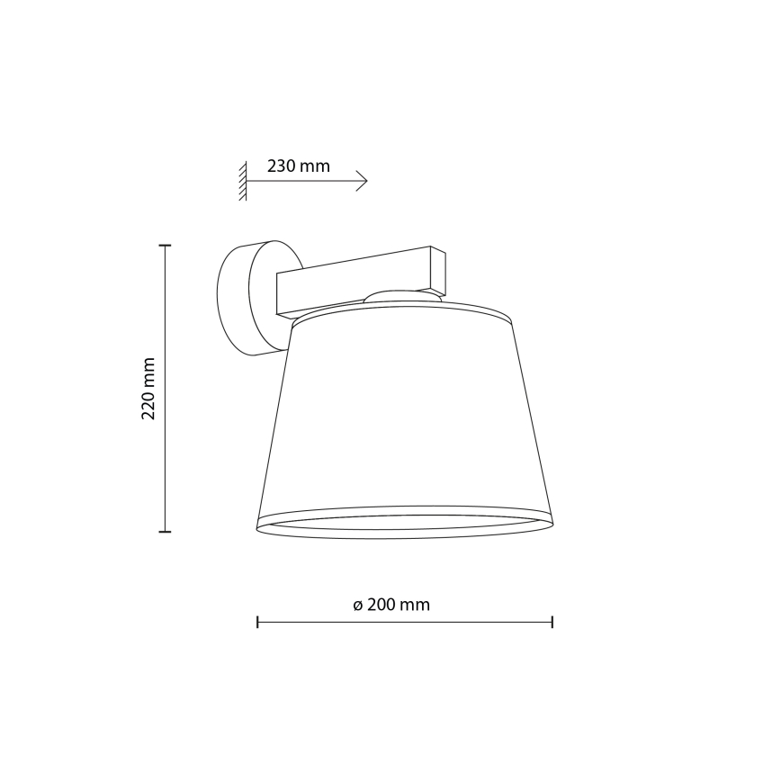 Brilagi - Seinavalgusti LATTE SABIA 1xE27/15W/230V mänd/pruun