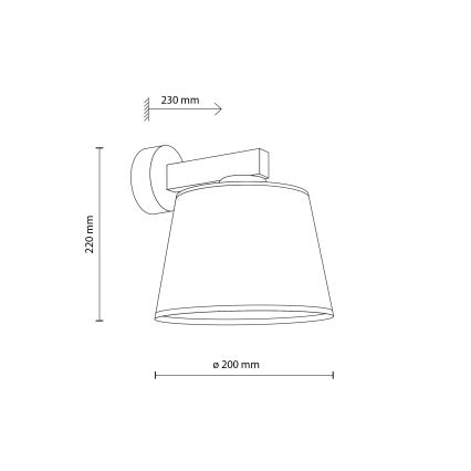 Brilagi - Seinavalgusti LATTE SABIA 1xE27/15W/230V mänd/valge