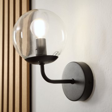 Brilagi - Seinavalgusti MALIVA 1xE14/15W/230V must/läbipaistev