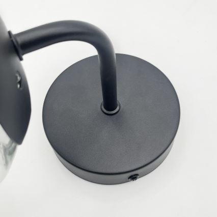 Brilagi - Seinavalgusti MALIVA 1xE14/15W/230V must/läbipaistev