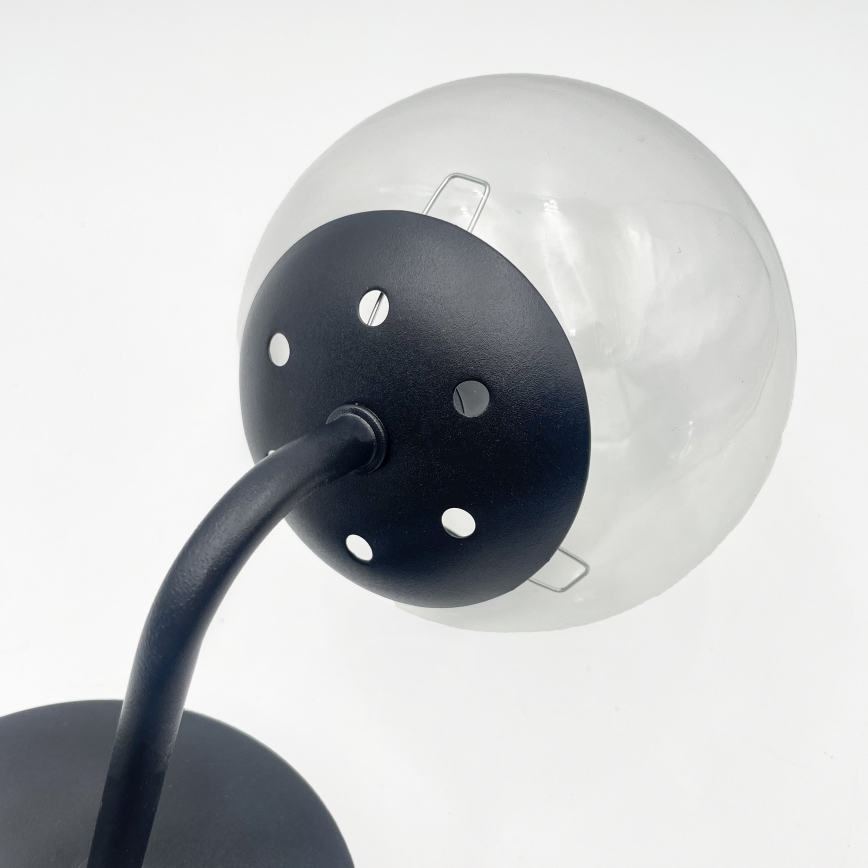 Brilagi - Seinavalgusti MALIVA 1xE14/15W/230V must/läbipaistev