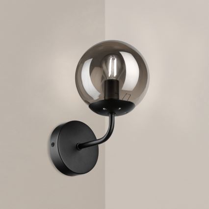 Brilagi - Seinavalgusti MALIVA 1xE14/15W/230V must/suitsune