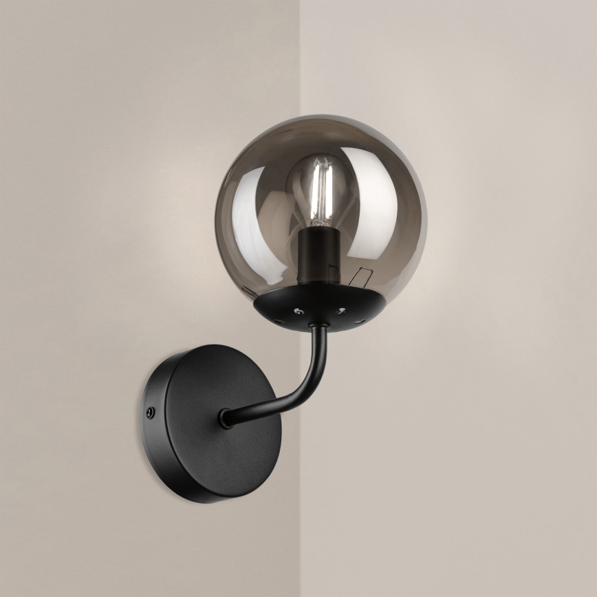 Brilagi - Seinavalgusti MALIVA 1xE14/15W/230V must/suitsune