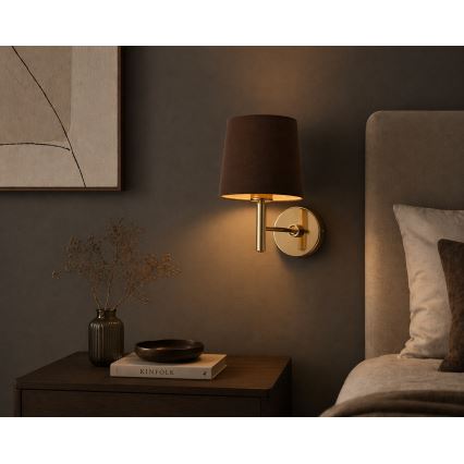 Brilagi - Seinavalgusti MONTE 1xE27/15W/230V pruun/kuldne