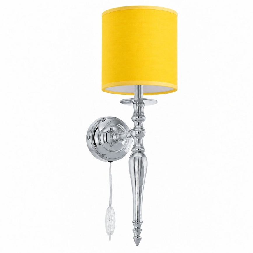BRILAGI - Seinavalgusti NUBILA 1xE27/60W/230V läikiv kroom/kollane