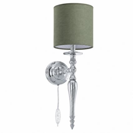 BRILAGI - Seinavalgusti NUBILA 1xE27/60W/230V läikiv kroom/roheline