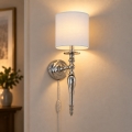 BRILAGI - Seinavalgusti NUBILA 1xE27/60W/230V läikiv kroom/valge
