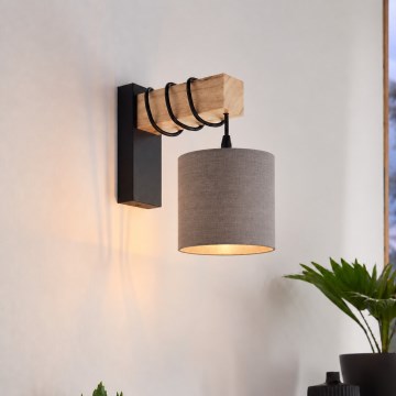 BRILAGI - Seinavalgusti NUBILA 1xE27/60W/230V pruun/must/antratsiit