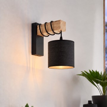 BRILAGI - Seinavalgusti NUBILA 1xE27/60W/230V pruun/must