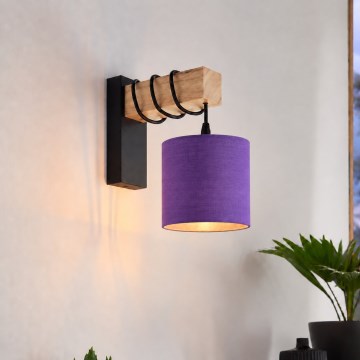 BRILAGI - Seinavalgusti NUBILA 1xE27/60W/230V pruun/must/lilla
