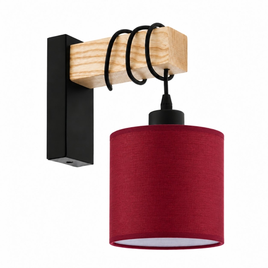 BRILAGI - Seinavalgusti NUBILA 1xE27/60W/230V pruun/must/pompeji punane