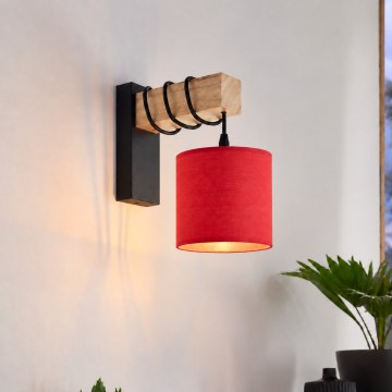 BRILAGI - Seinavalgusti NUBILA 1xE27/60W/230V pruun/must/punane