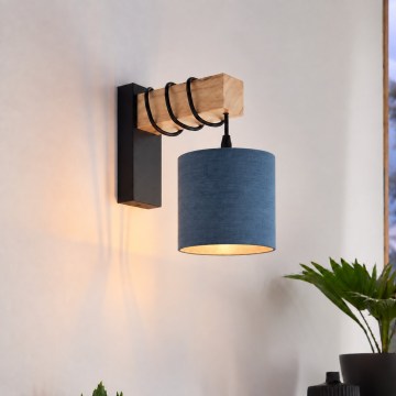 BRILAGI - Seinavalgusti NUBILA 1xE27/60W/230V pruun/must/tumesinine