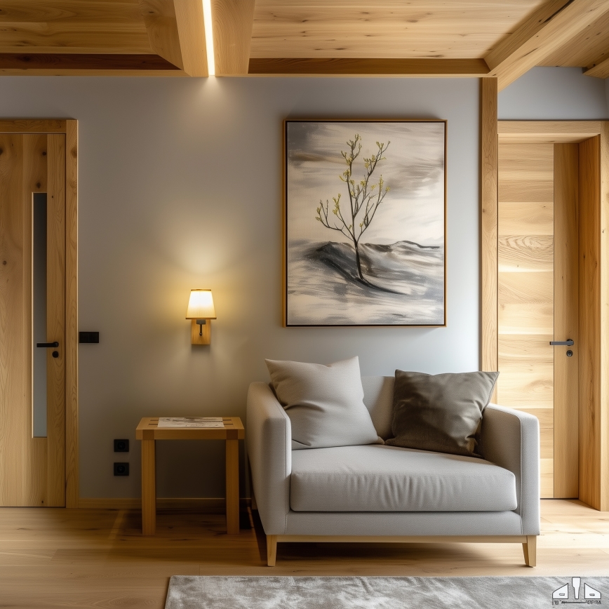 Brilagi - Seinavalgusti NUBILA WOOD 1xE27/25W/230V tamm/helepruun