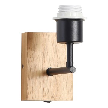 Brilagi - Seinavalgusti NUBILA WOOD 1xE27/25W/230V tamm/must