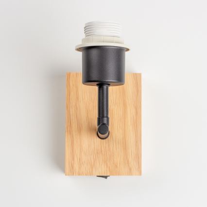Brilagi - Seinavalgusti NUBILA WOOD 1xE27/25W/230V tamm/must/oranž