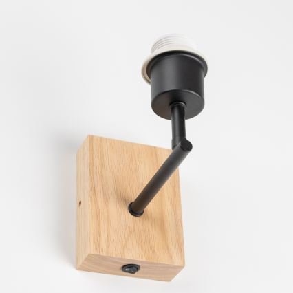 Brilagi - Seinavalgusti NUBILA WOOD 1xE27/25W/230V tamm/must/oranž