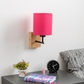 Brilagi - Seinavalgusti NUBILA WOOD 1xE27/25W/230V tamm/roosa