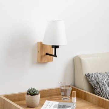 Brilagi - Seinavalgusti NUBILA WOOD 1xE27/25W/230V tamm/valge