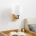 Brilagi - Seinavalgusti NUBILA WOOD 1xE27/25W/230V tamm/valge