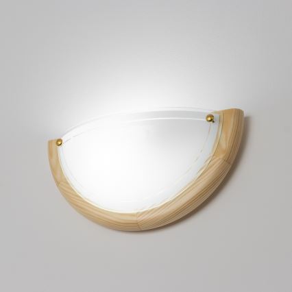 Brilagi - Seinavalgusti ORBIS 1xE27/60W/230V 30 cm männipuit