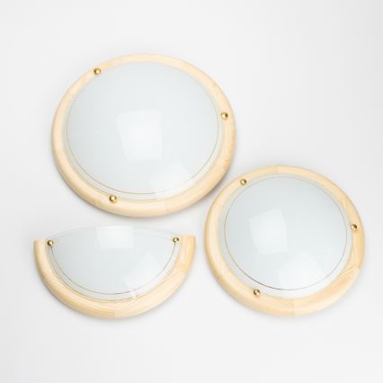 Brilagi - Seinavalgusti ORBIS 1xE27/60W/230V 30 cm männipuit