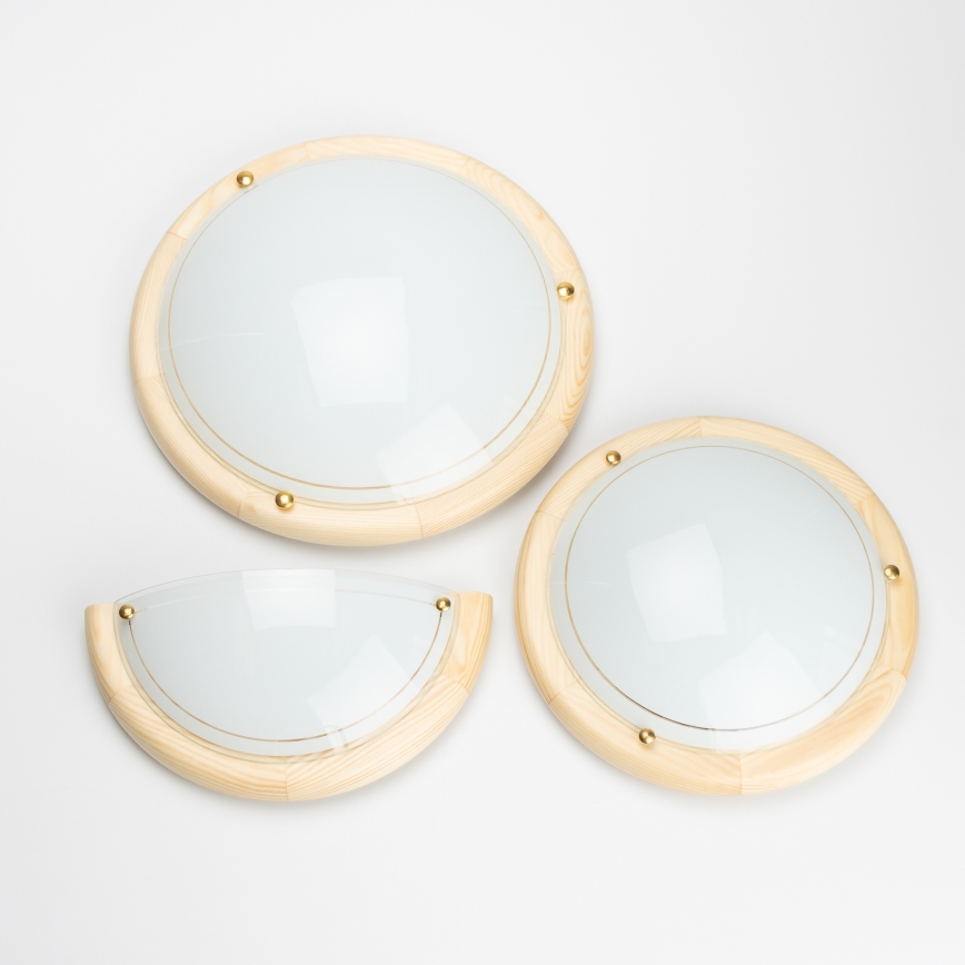 Brilagi - Seinavalgusti ORBIS 1xE27/60W/230V 30 cm männipuit