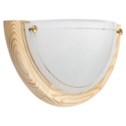 Brilagi - Seinavalgusti ORBIS 1xE27/60W/230V 30 cm männipuit