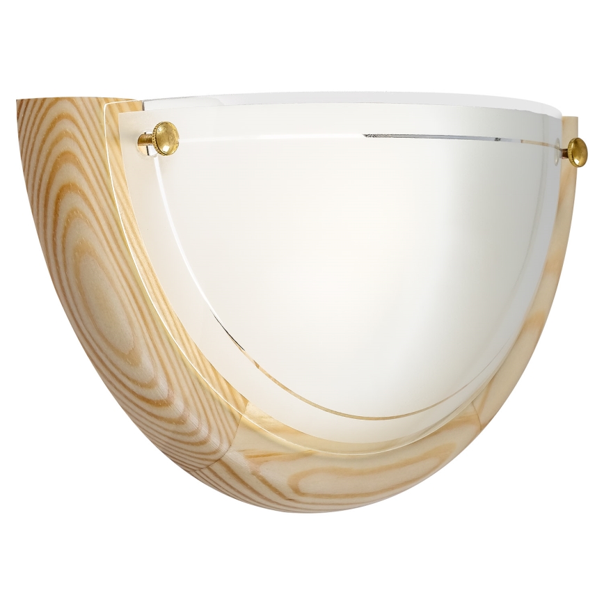 Brilagi - Seinavalgusti ORBIS 1xE27/60W/230V 30 cm männipuit