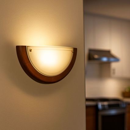 Brilagi - Seinavalgusti ORBIS 1xE27/60W/230V 30 cm männipuit