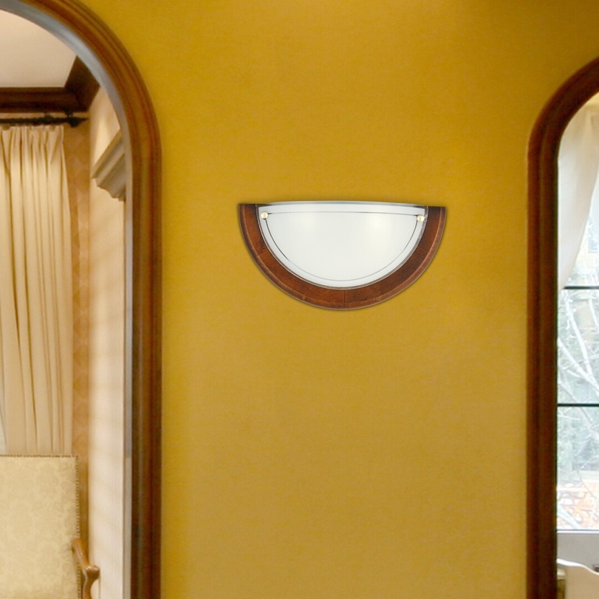 Brilagi - Seinavalgusti ORBIS 1xE27/60W/230V 30 cm männipuit