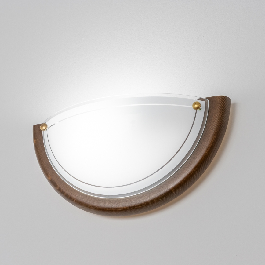 Brilagi - Seinavalgusti ORBIS 1xE27/60W/230V 30 cm männipuit