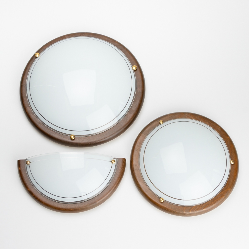 Brilagi - Seinavalgusti ORBIS 1xE27/60W/230V 30 cm männipuit