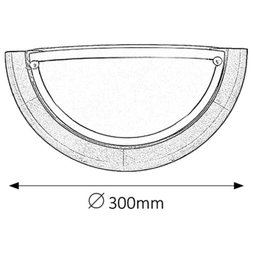 Brilagi - Seinavalgusti ORBIS 1xE27/60W/230V 30 cm männipuit