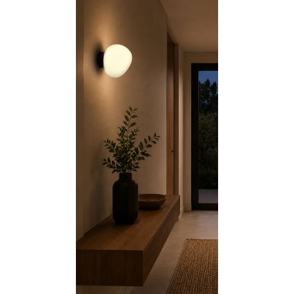 BRILAGI - Seinavalgusti PEBBLES 1xE27/40W/230V läbimõõt 20 cm must