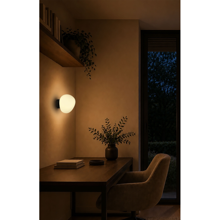 BRILAGI - Seinavalgusti PEBBLES 1xE27/40W/230V läbimõõt 20 cm must