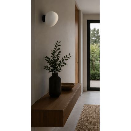 BRILAGI - Seinavalgusti PEBBLES 1xE27/40W/230V läbimõõt 20 cm must