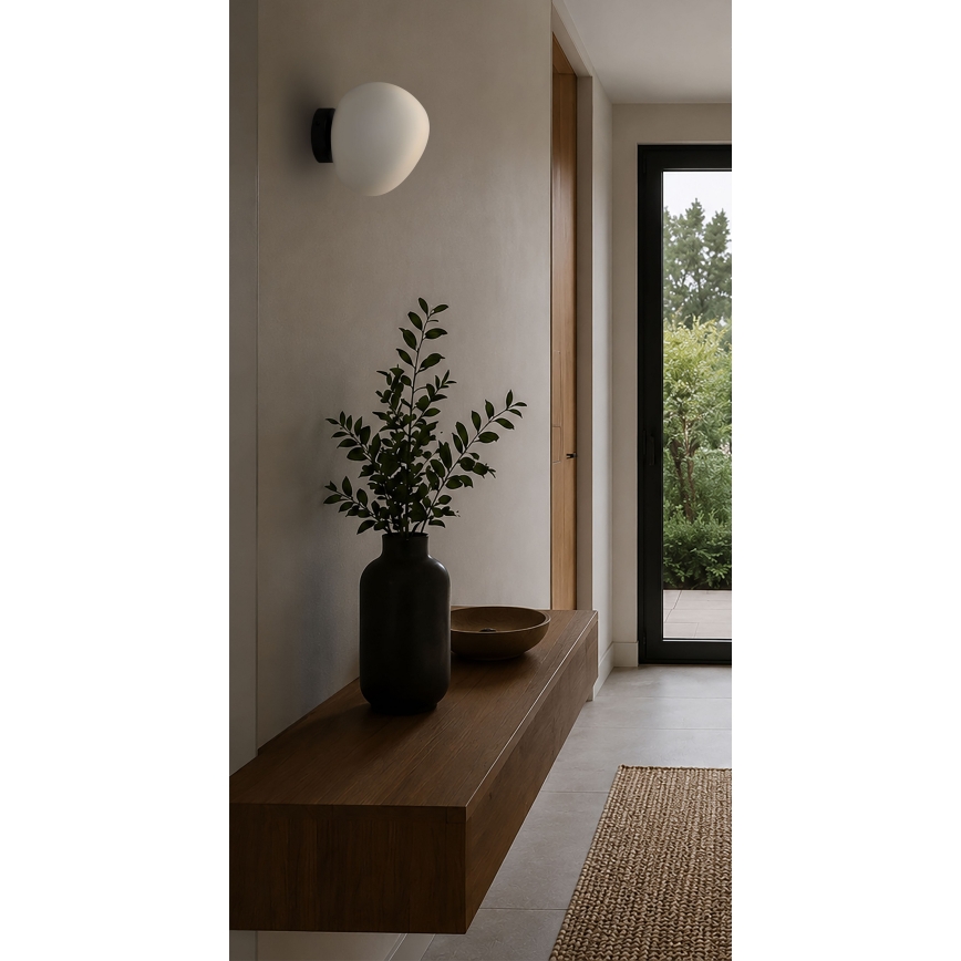 BRILAGI - Seinavalgusti PEBBLES 1xE27/40W/230V läbimõõt 20 cm must