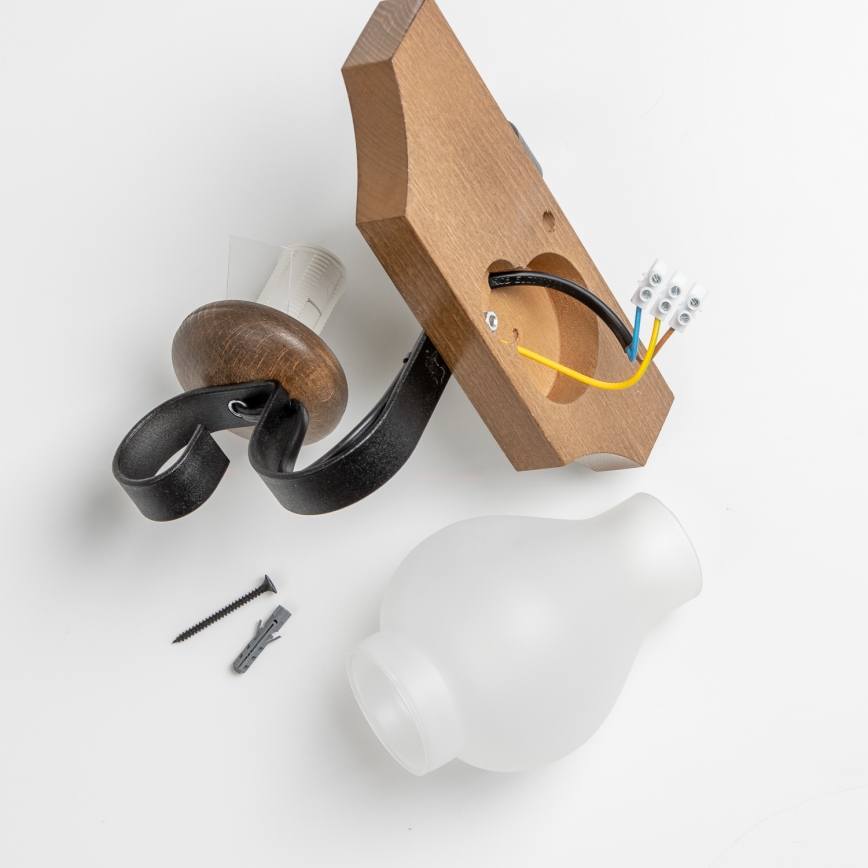 Brilagi - Seinavalgusti QUEEN 1xE14/40W/230V pöök/pähkel