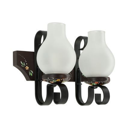 Brilagi - Seinavalgusti QUEEN 2xE14/40W/230V pöök/wenge