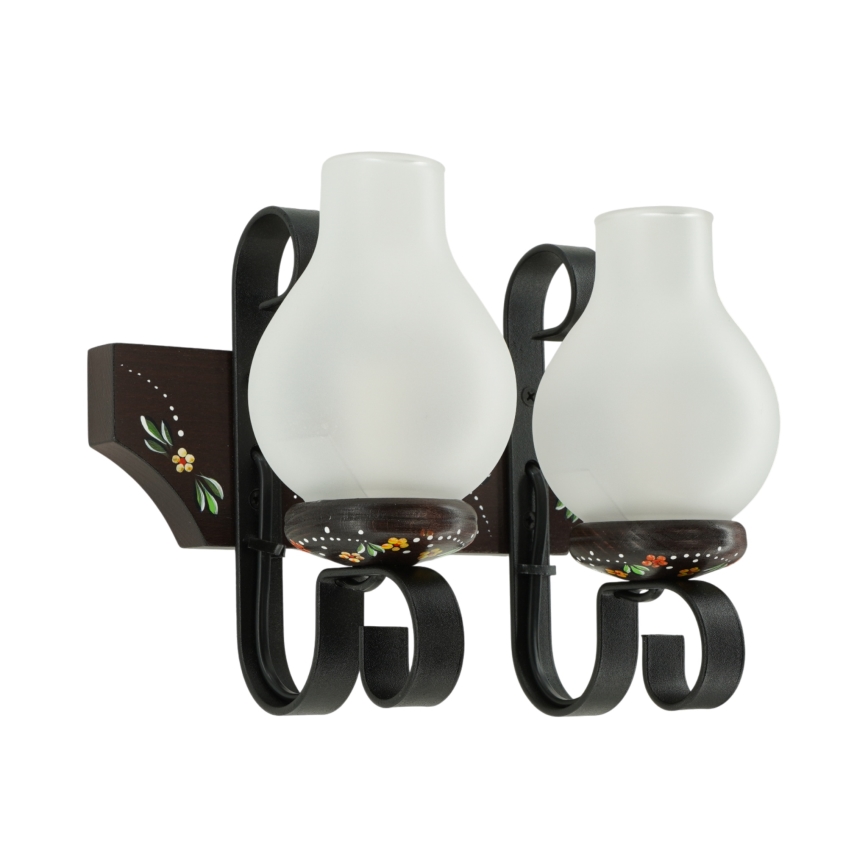 Brilagi - Seinavalgusti QUEEN 2xE14/40W/230V pöök/wenge