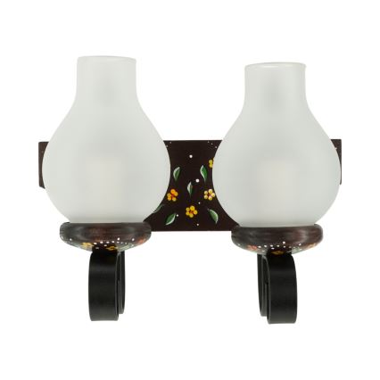 Brilagi - Seinavalgusti QUEEN 2xE14/40W/230V pöök/wenge