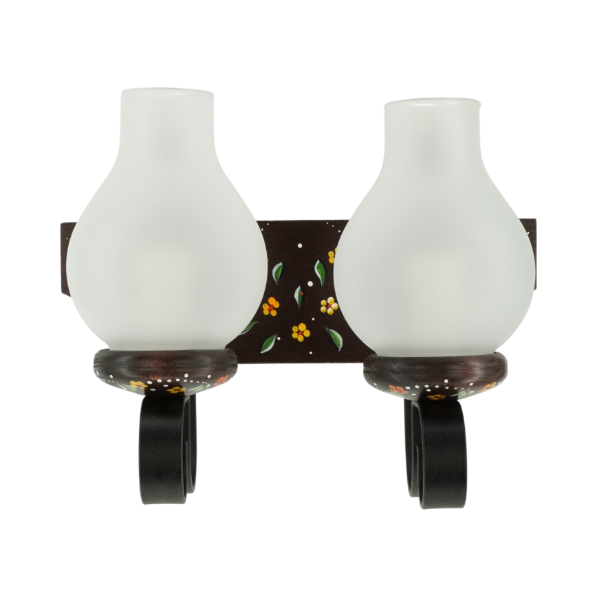 Brilagi - Seinavalgusti QUEEN 2xE14/40W/230V pöök/wenge