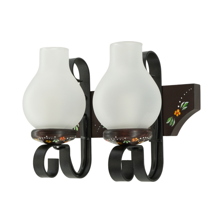 Brilagi - Seinavalgusti QUEEN 2xE14/40W/230V pöök/wenge